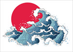 红日和祥云背景