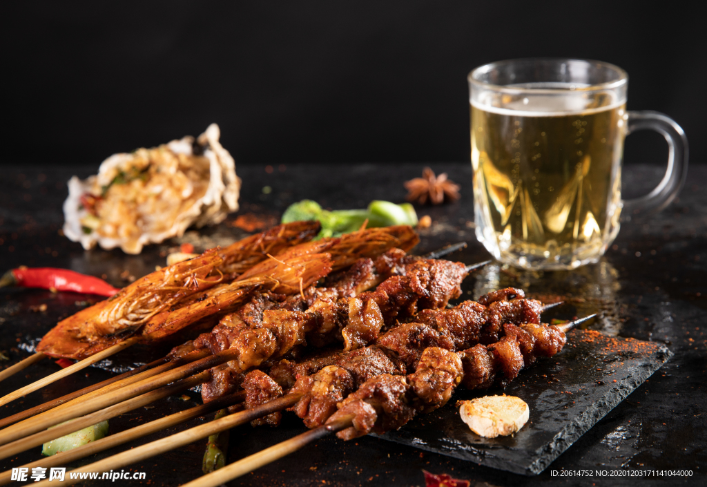 羊肉串美食