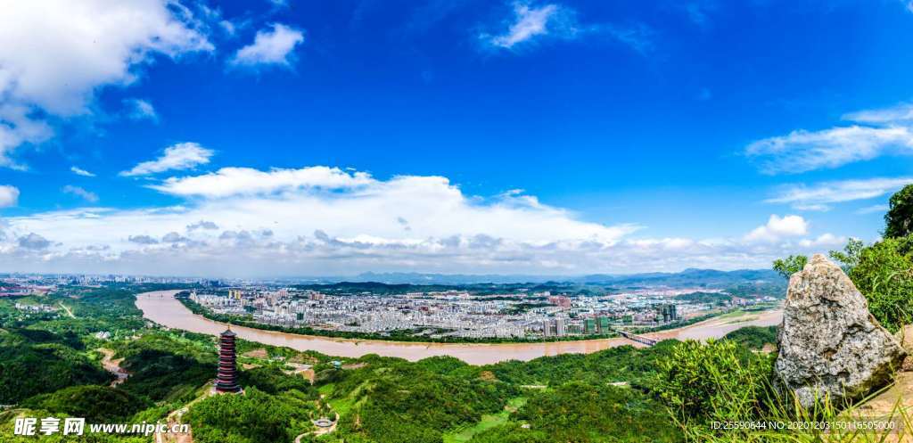 赣州市赣县区全景图