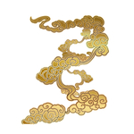 金色国潮云雾元素