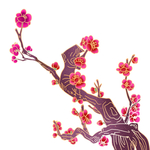 梅花装饰植物元素