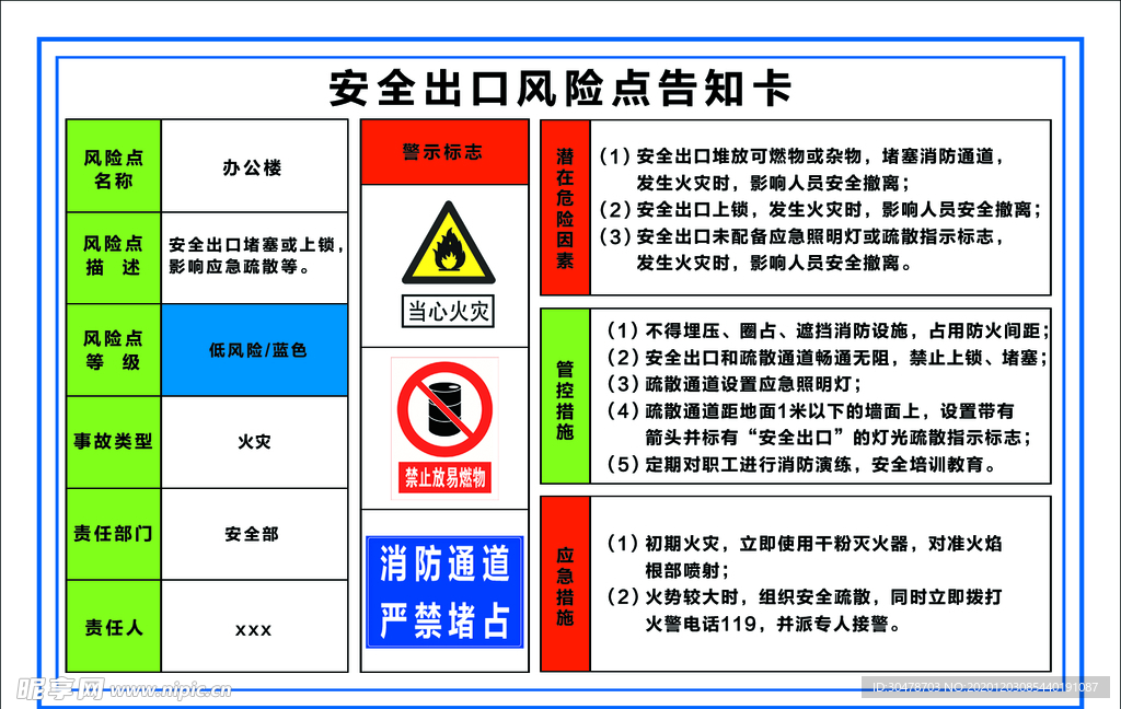 风险告知卡