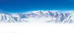 蓝天雪山背景海报