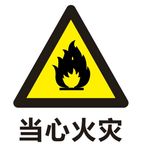 矢量当心火灾