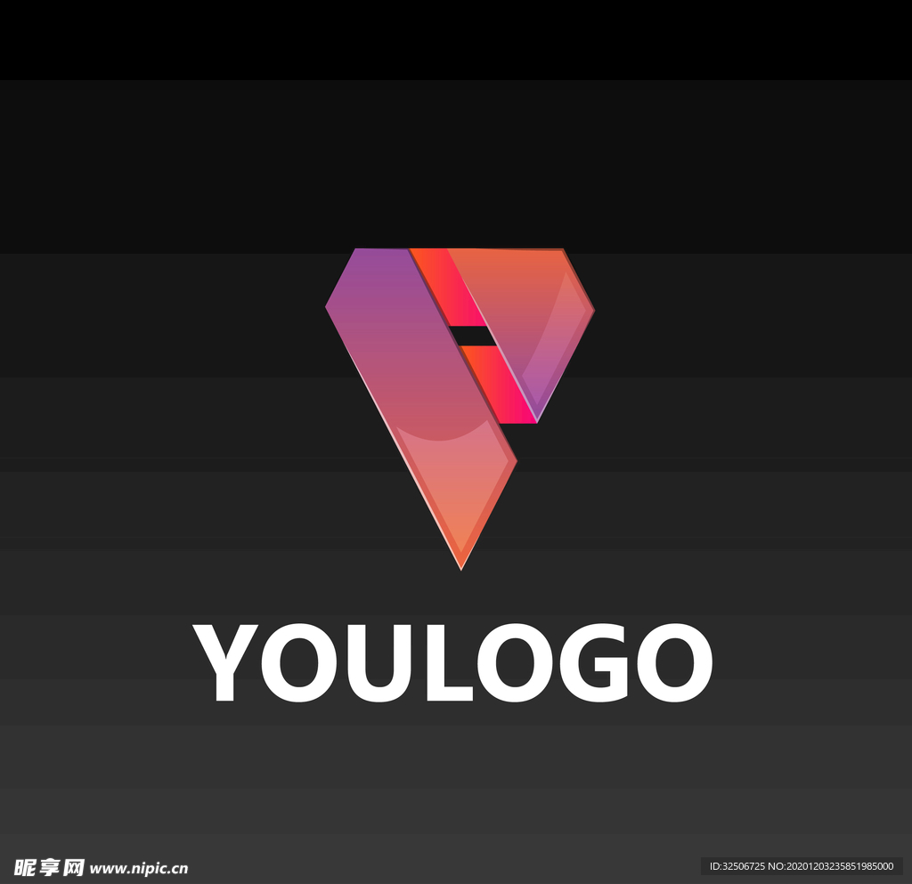 丝带logo设计
