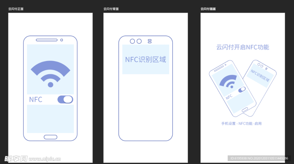 云闪付开启NFC插画
