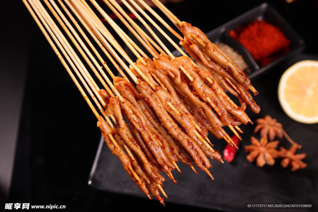 鸭肠串