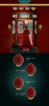 淘宝店铺首页中国风红色相框元素