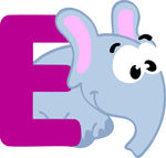 字母E大象