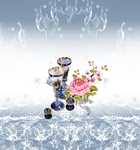 牡丹花杯子