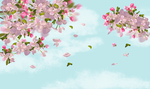 手绘樱花