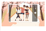 手绘樱花