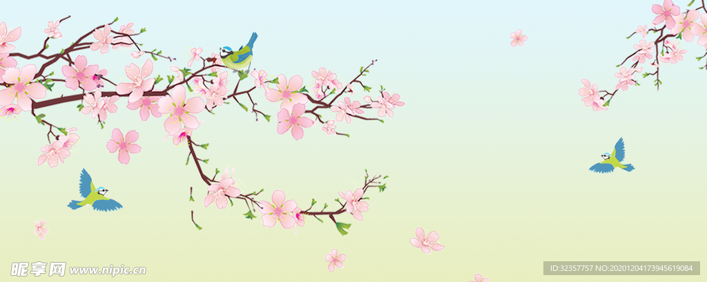手绘樱花