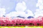 手绘樱花