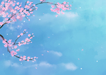 手绘樱花