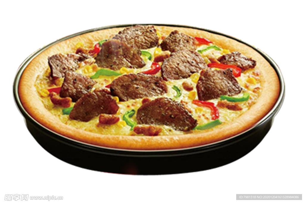 黑椒牛肉披萨