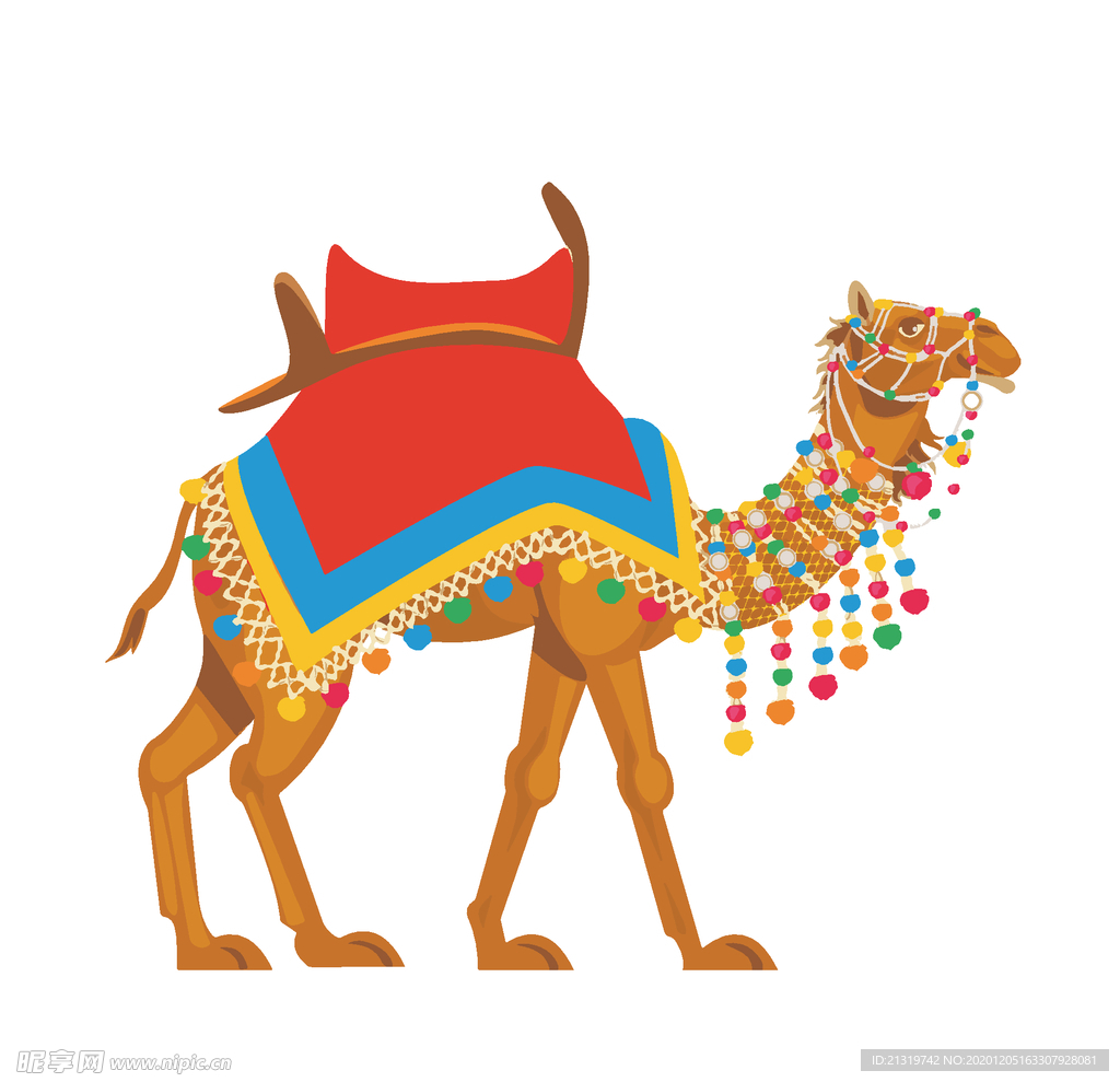 卡通骆驼插画
