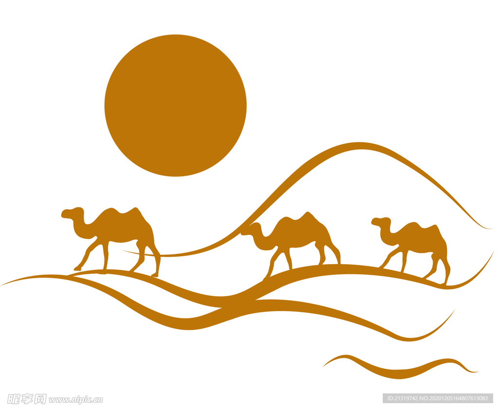 卡通矢量骆驼EPS图片_装饰图案_设计元素-图行天下素材网