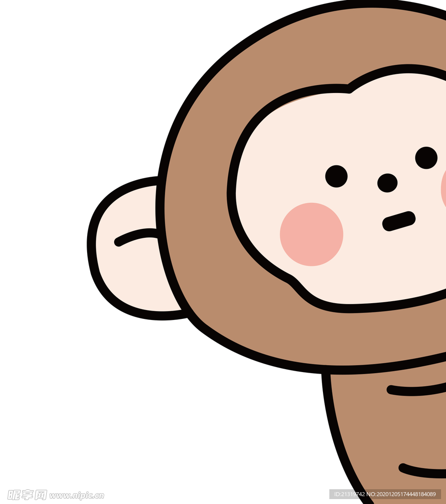 可爱猴子插画