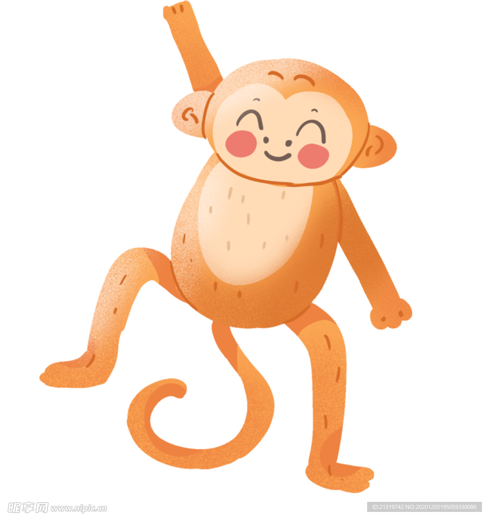 小猴子插画