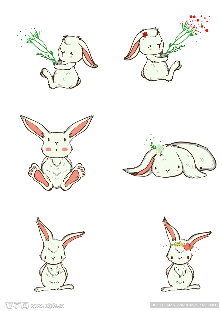 兔子手绘素材