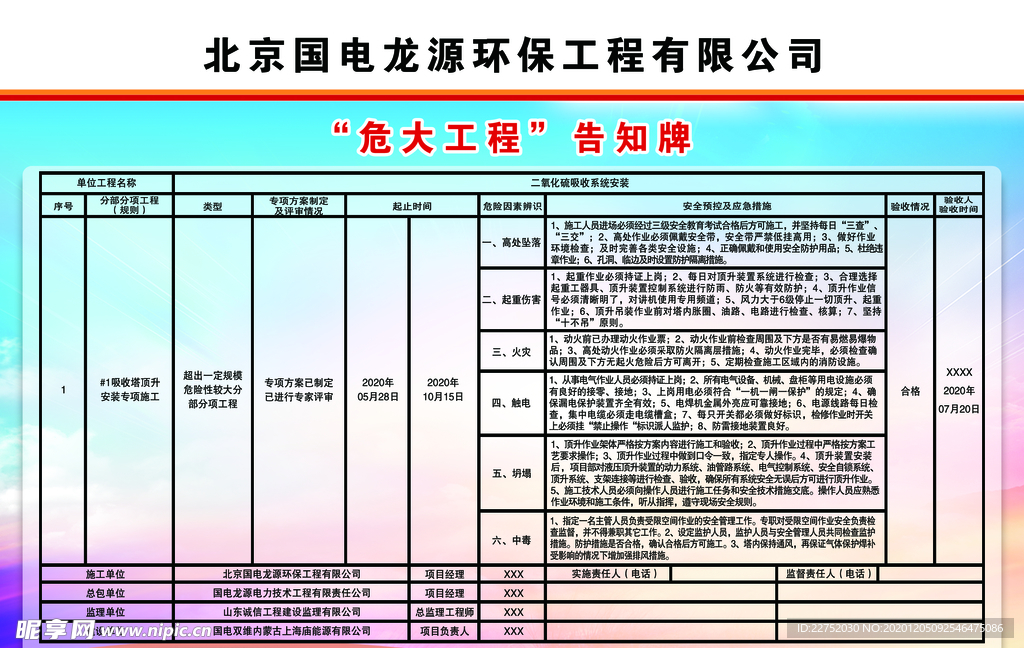 危大工程告知牌