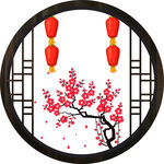 手绘古典窗户