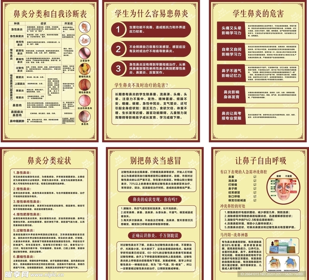 鼻炎治疗防护上墙海报画面