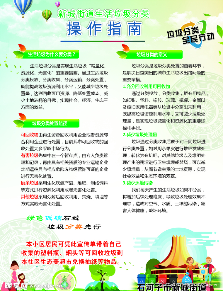 垃圾分类传单