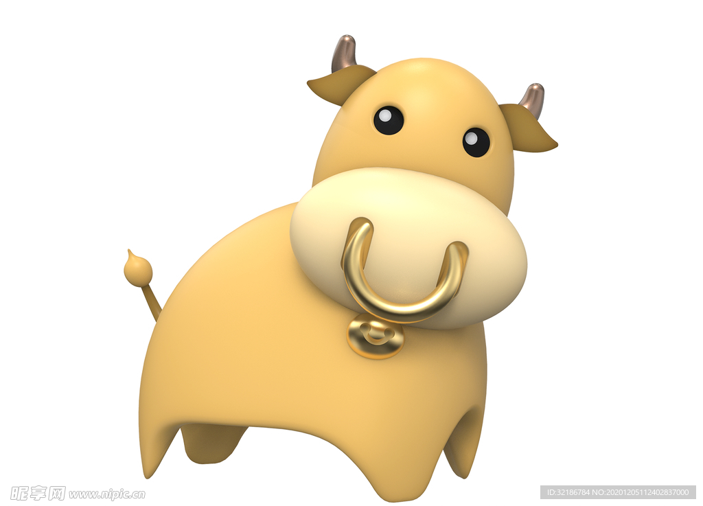 名：矢量卡通3D牛