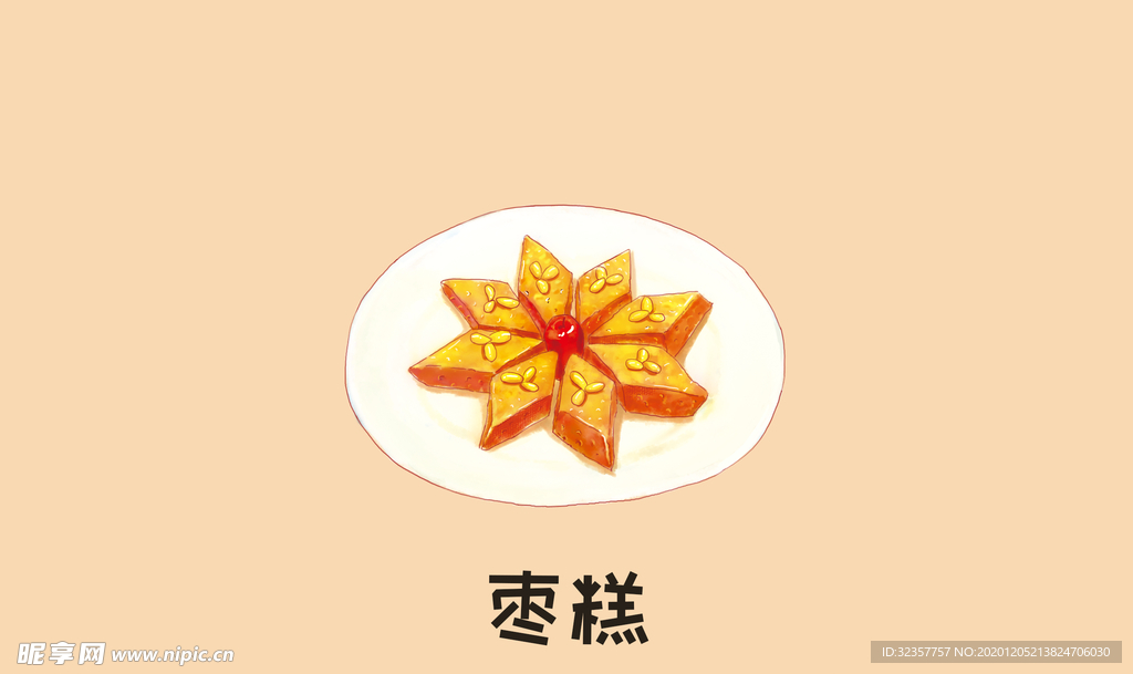 手绘各地小吃