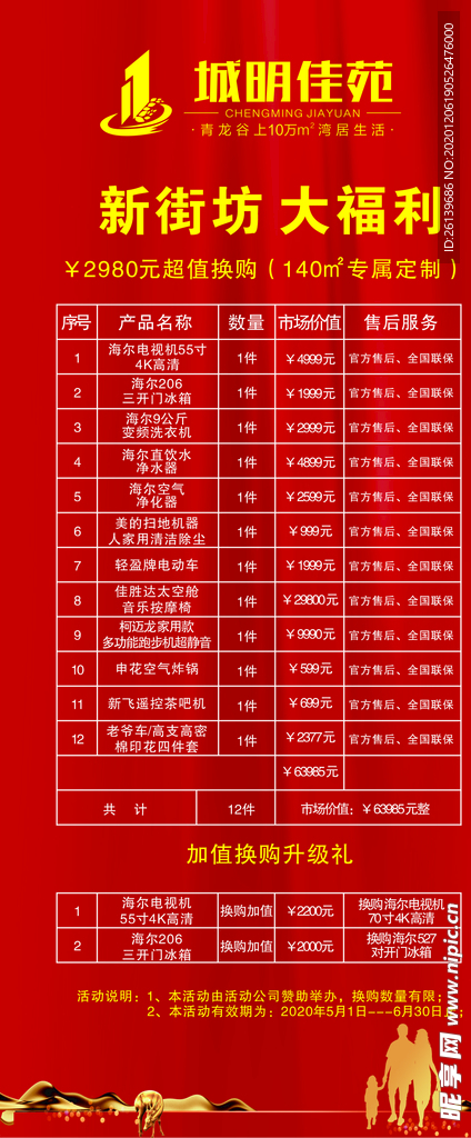 地产福利展架