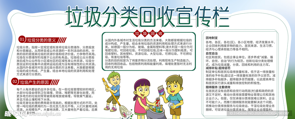 垃圾分类宣传栏
