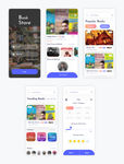 xd书店蓝色UI设计登录页首页