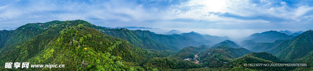 莫干山顶峰全景自然风景