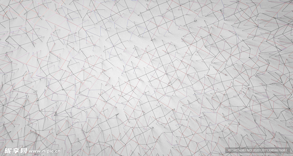 C4D 模型动画低面体线条