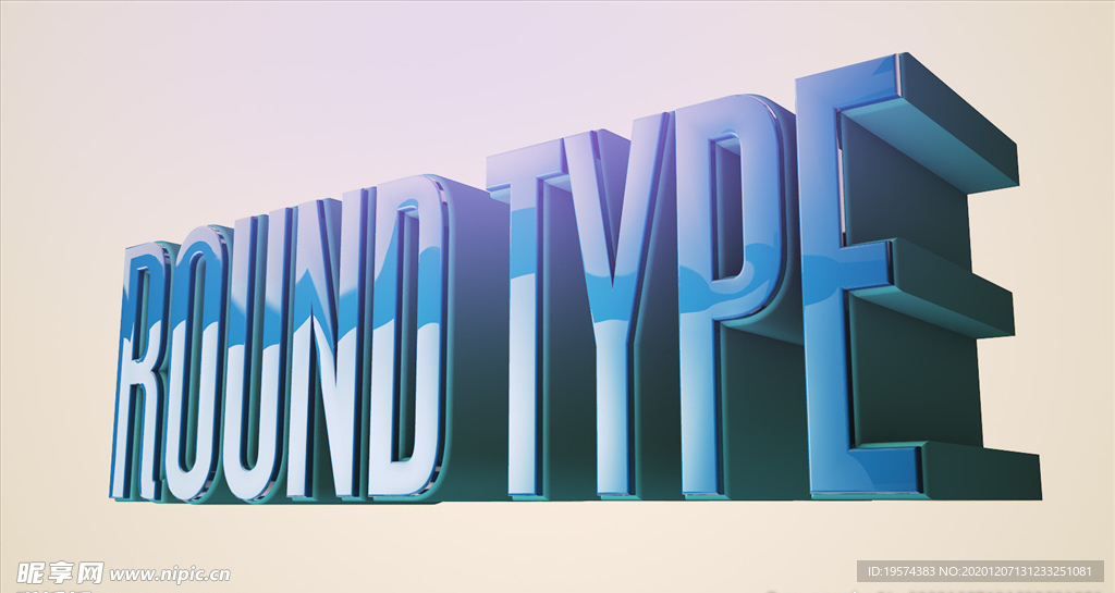 C4D 模型动画 字体片头立体
