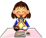 文明就餐小姑娘
