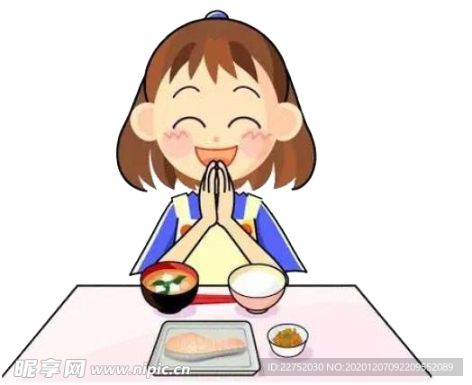 文明就餐小姑娘