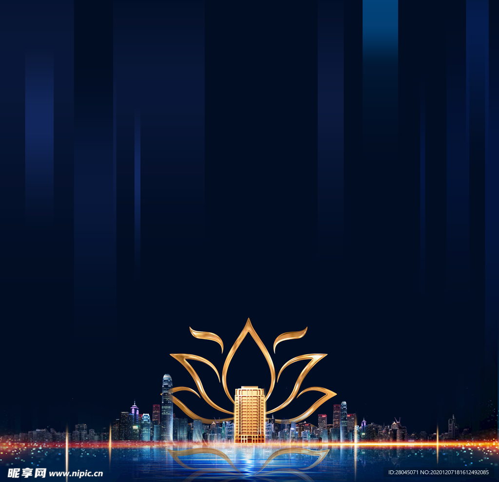 蓝金背景
