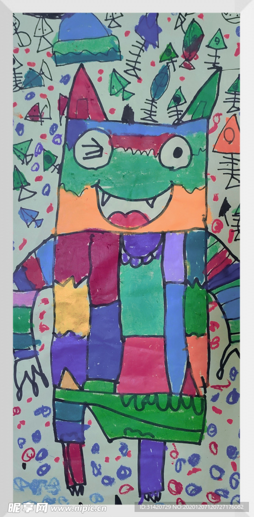 儿童 绘画 手绘 彩色 涂鸦