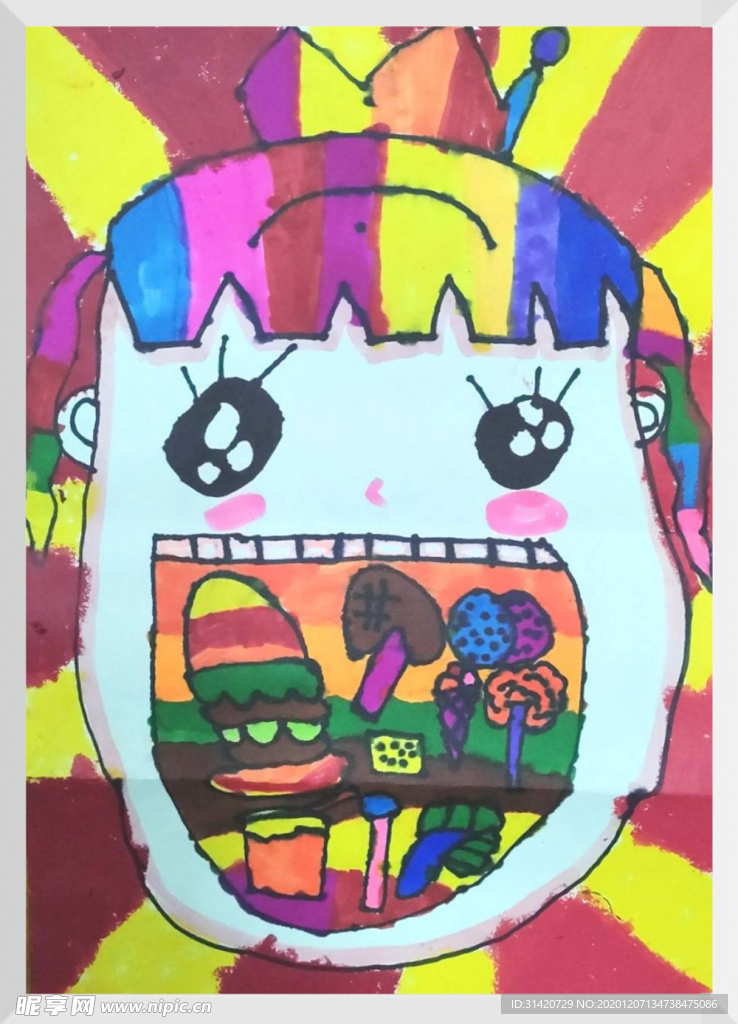 儿童 绘画 手绘 彩色 涂鸦