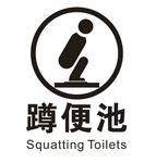 矢量蹲便池