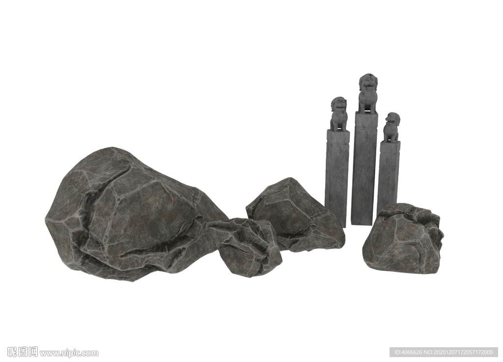 石头景观3d模型