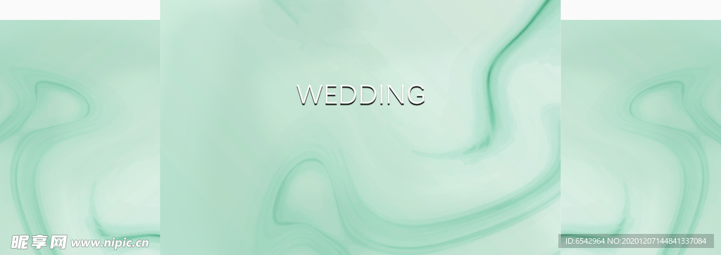 绿色婚礼背景设计