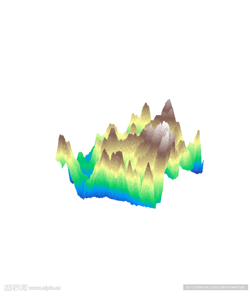 抽象山峰