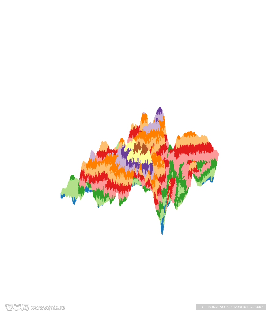 抽象山峰