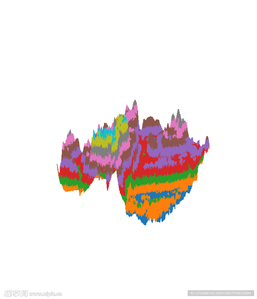 抽象山峰