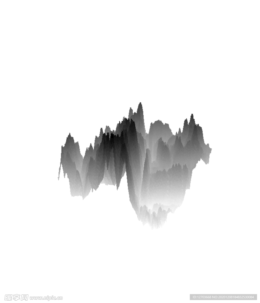 抽象山峰