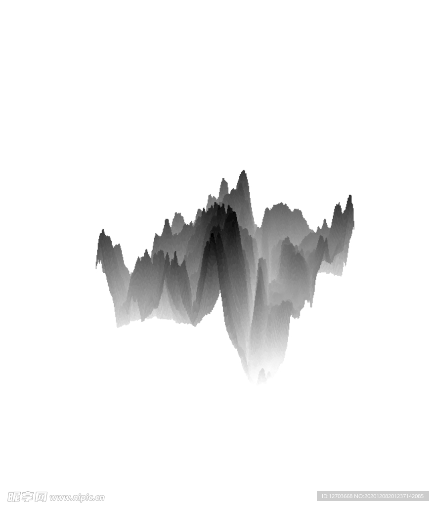 抽象山峰